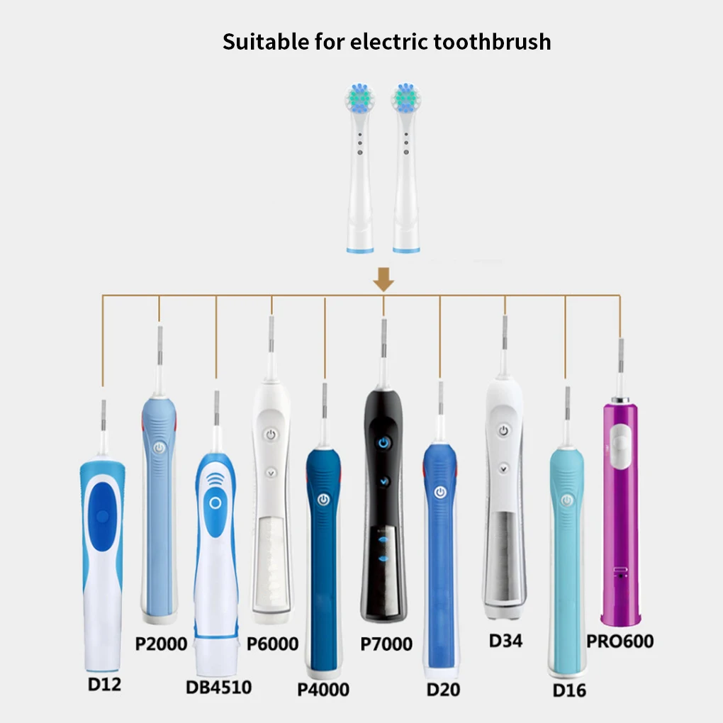 Brush Heads Refill For Oral-b Electric  Toothbrush Heads Replacement For Oral B Braun Nozzles D12 Cross