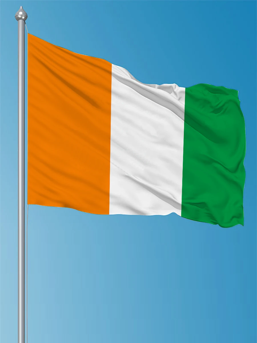 Côte d'Ivoire Flag 60x90cm Or 90x150cm National Bunting for Decoration The Republic of Côte d'Ivoire Flag
