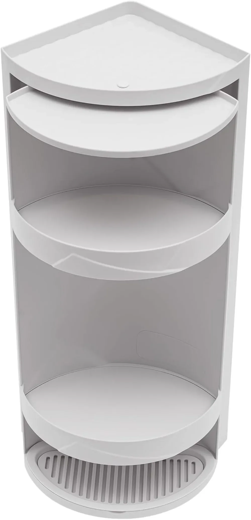 

3-уровневая полка для хранения, вращающаяся полка для хранения, многофункциональный угловой шкафчик для ванной комнаты и кухни, полка для хранения косметики, вращающаяся книжная полка