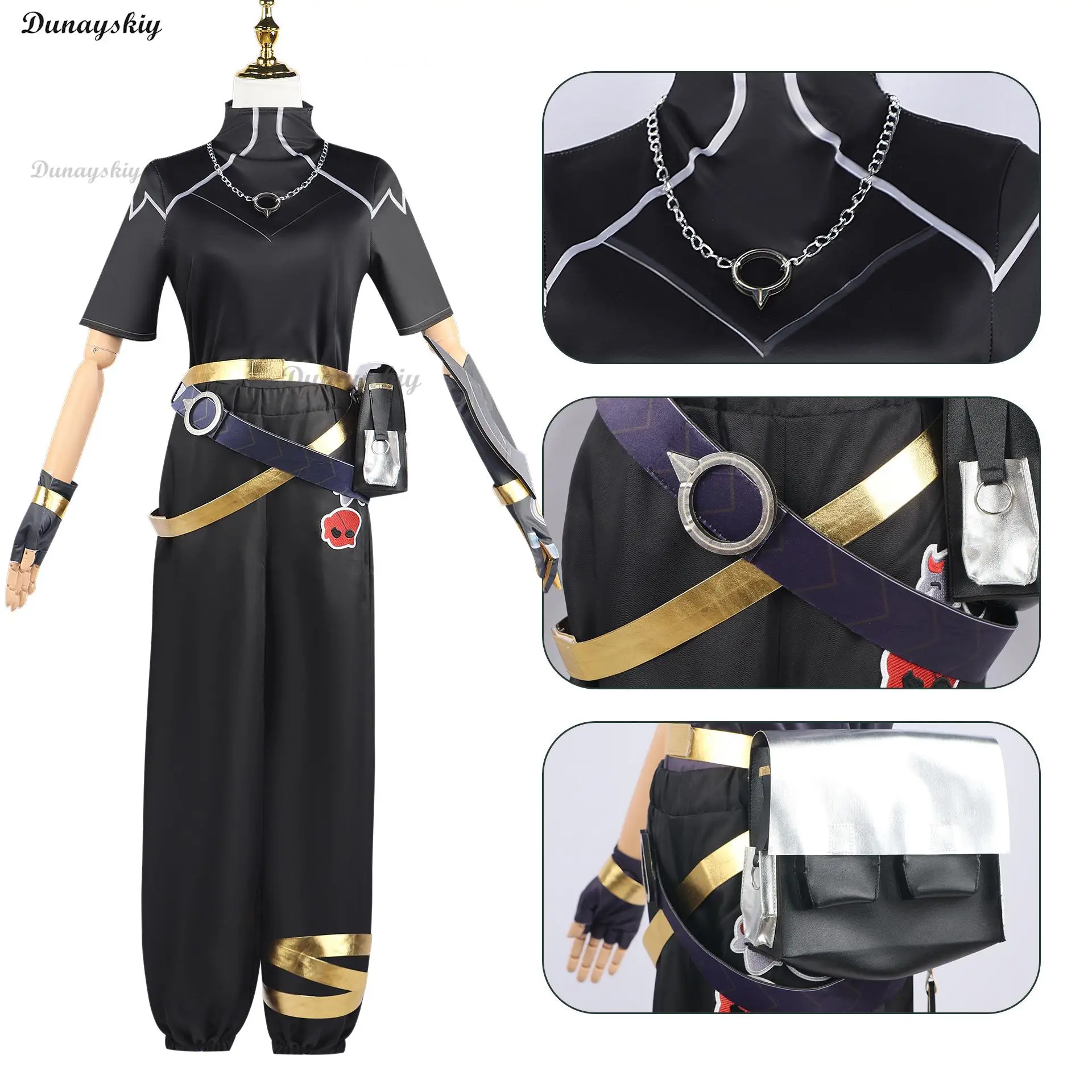 Lol Ezreal Cosplay Heartsteel Team Ez Kostuum Pruik Zwarte Top Broek Uniform Accessoires Prop Party Outfit Voor Mannen Vrouwen