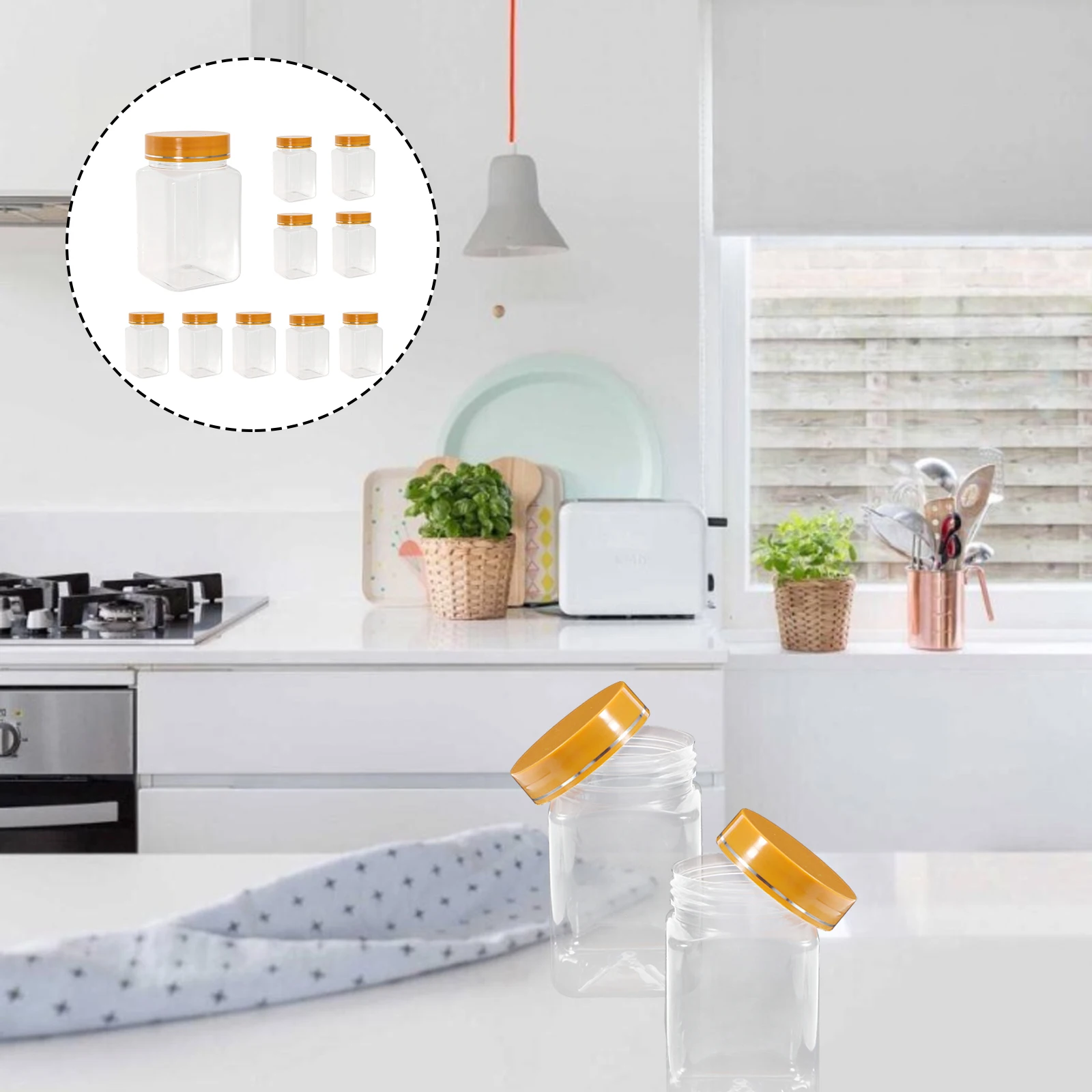 

Airtight Transparent PET Storage Jar Honey Pot Container with Lid Jar for Tea Snacks Jewelry Wedding Party Favors