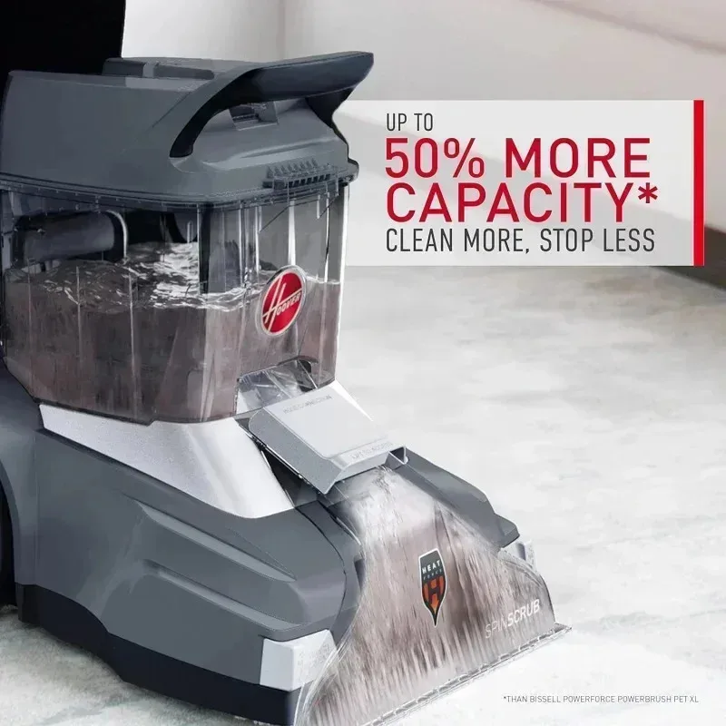 ماكينة تنظيف سجاد الحيوانات الأليفة PMD4-Hoovvers Powerscrub XL، شامبو مستقيم، FH68050، أسود،