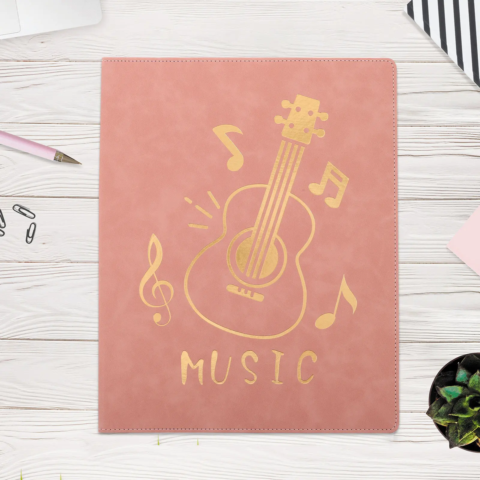 Carpeta para Partituras A4 con Páginas Interiores Transparentes, Diseño Artístico, para Piano, Coro, Composición, Fácil de Transportar