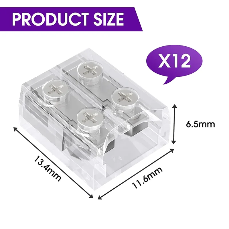 AT19-LED قطاع أضواء موصلات 12 حزمة 2 دبوس 8 مللي متر لحام شفاف LED موصل أضواء الشريط LED موصلات #6