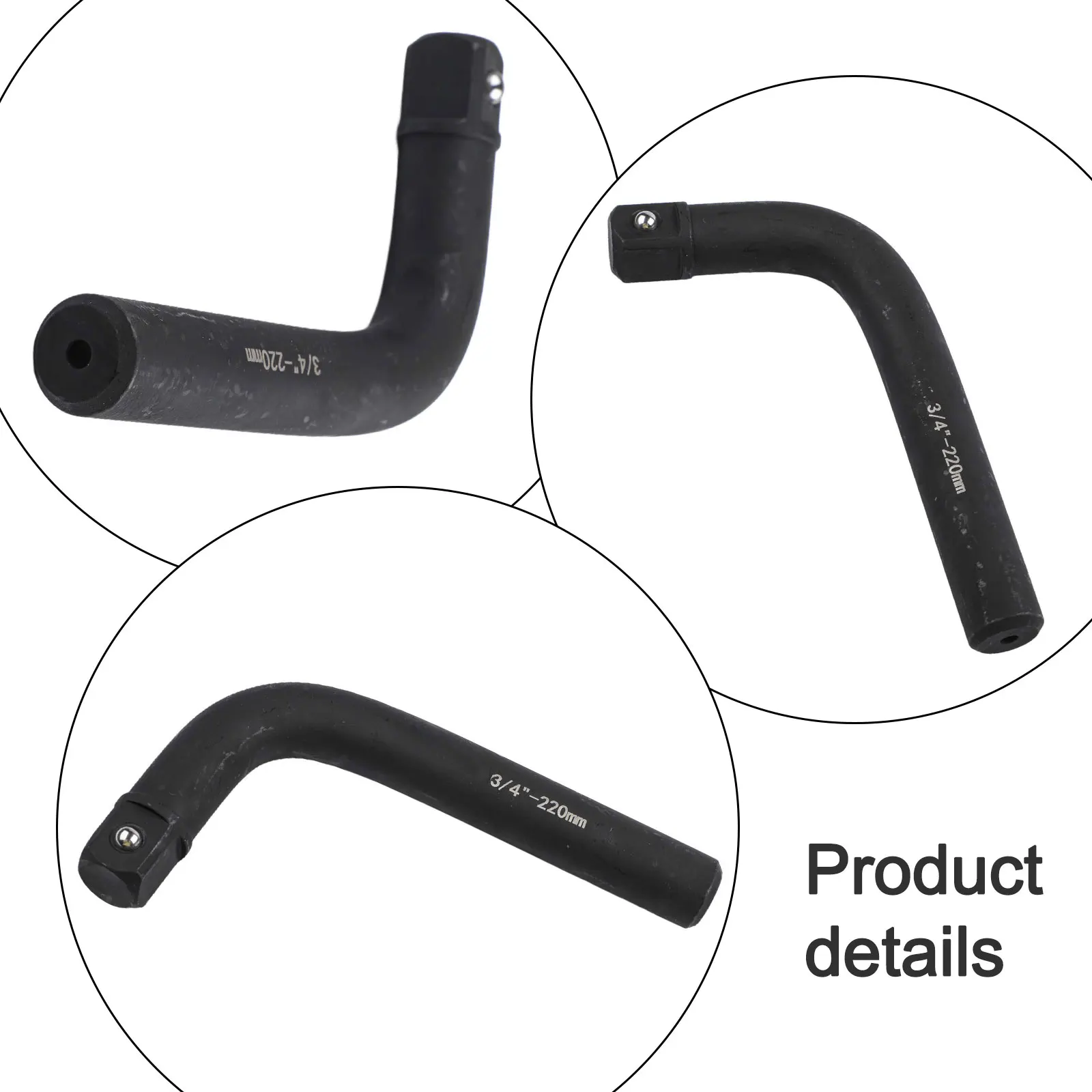 

450mm L-shaped Bending Rod Anti-detachment Ball Socket Tool Multi-purpose Tool Elbow Wrench Professional And DIY Use