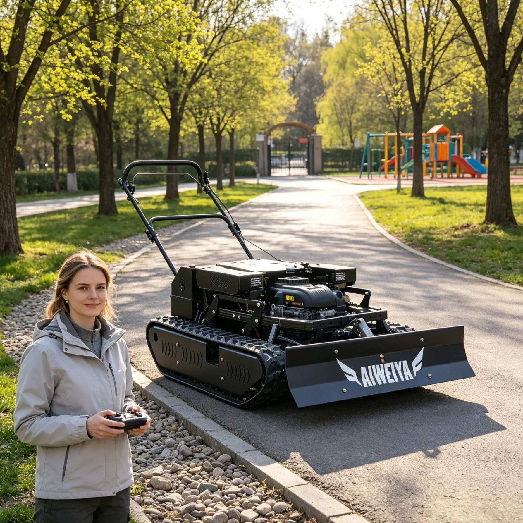 Customized For Vineyard Inter‑Row Smart Remote Self‑Propelled Lawn Mower, Compact Body For Narrow Space Work