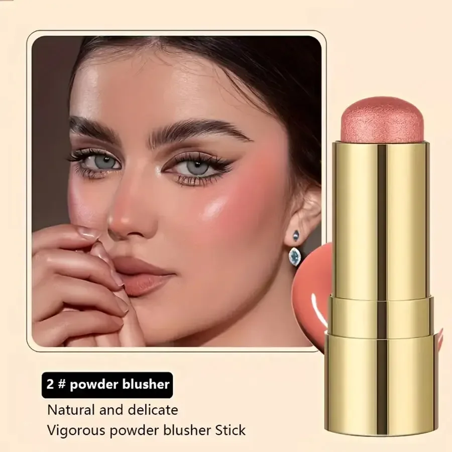 Rouge Cheeks Contouring Cosmetics Blush Stick Waterproof Blusher Brightening makeup liquid blush face   peach  makeup korean