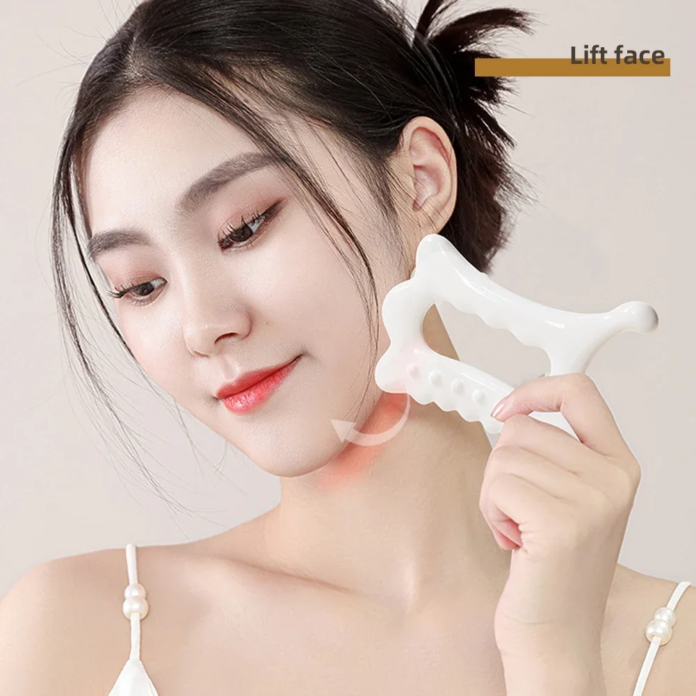 Facial Gua Sha Massage Board Resin Reduce Fat Static Free Portable Full Body Scraping Plate for Women Adults body massager