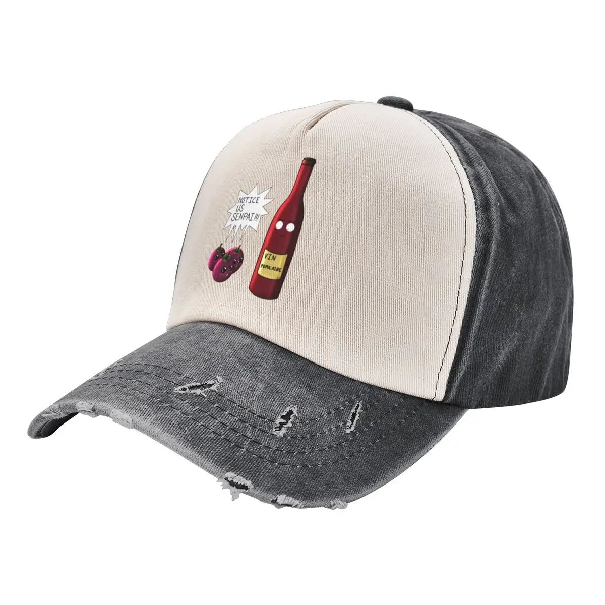 

Mr. Popular Notice us Senpai!!! wine and grapes Baseball Cap Horse Hat hiking hat Uv Protection Solar Hat Women Caps Men's