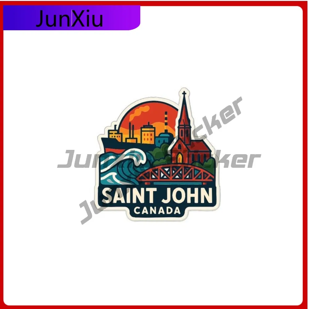 

Saint John Canada City Sticker Waterproof Exterior Vinyl Decal Car Motocross Bumper Window Car Decals And Graphics Suv Window