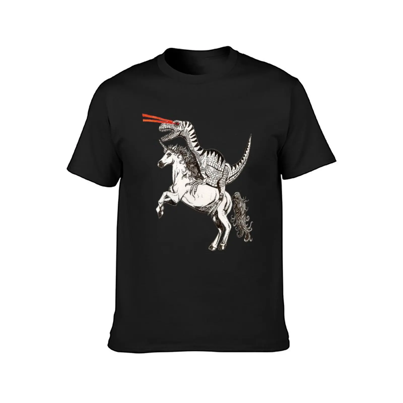 Raptor & Unicorn T-Shirt summer top quick drying T-shirt men