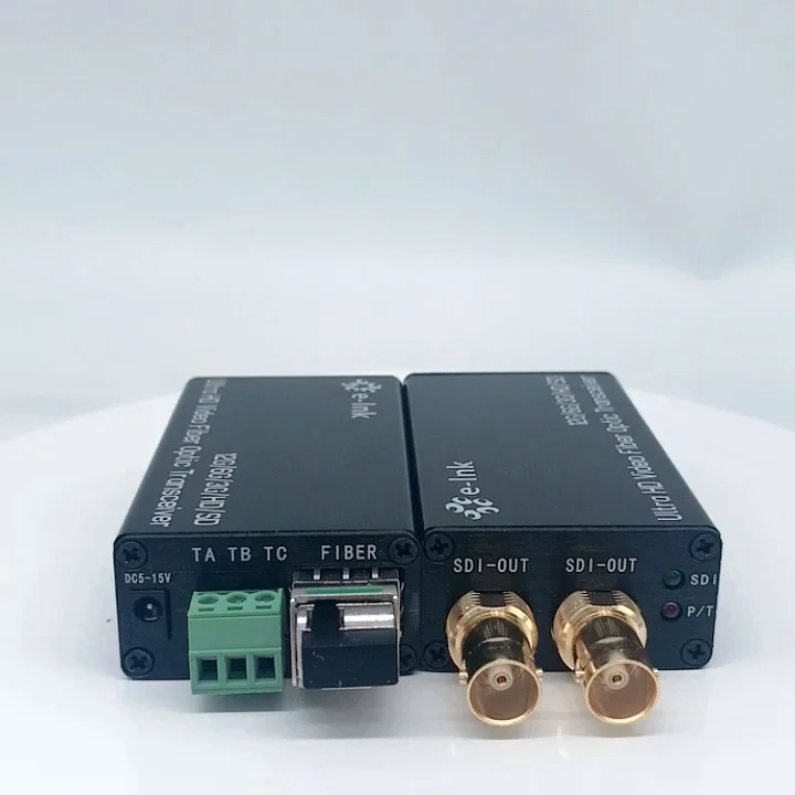 

Mini Converter 12G-SDI Video over Fiber Extender with Reverse RS485 and loop out Single Mode Fiber LC Connector 20KM