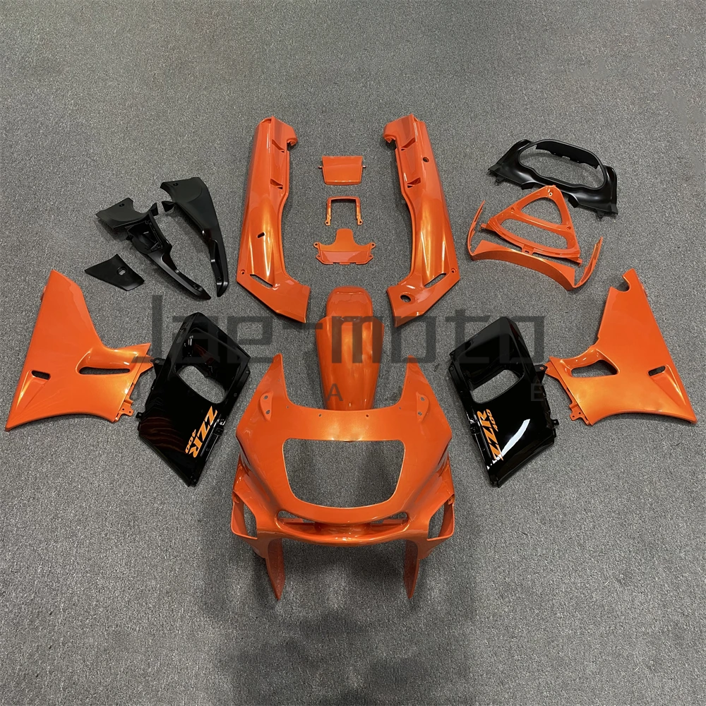 For ZX-6E ZZR400 1993-2007 ZZR600 1998-2003Injection ABS Plastics Full Fairings Kit Mold Replace Accessories Orange Black