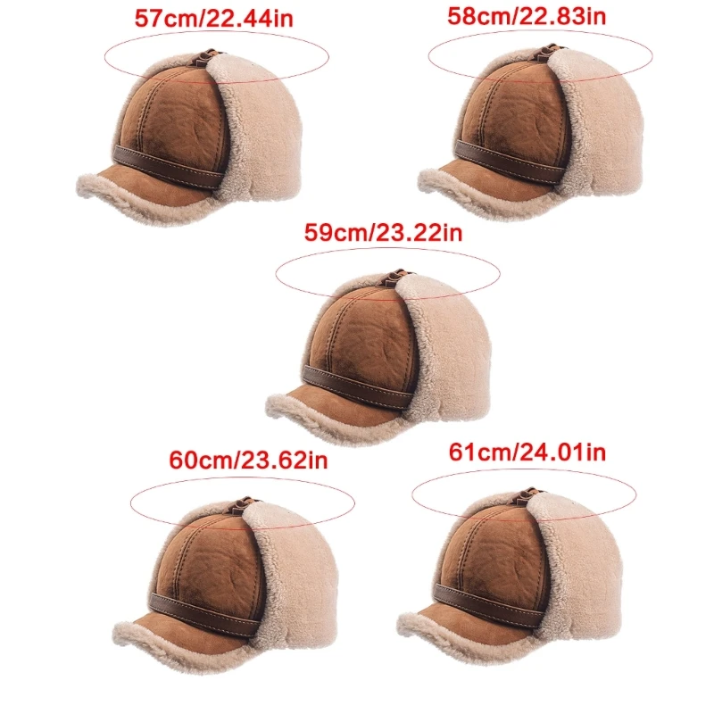 Adult Thermal Wool Hat Winter Baseball Caps Skiing Hat Outdoor Activity Thick Hat