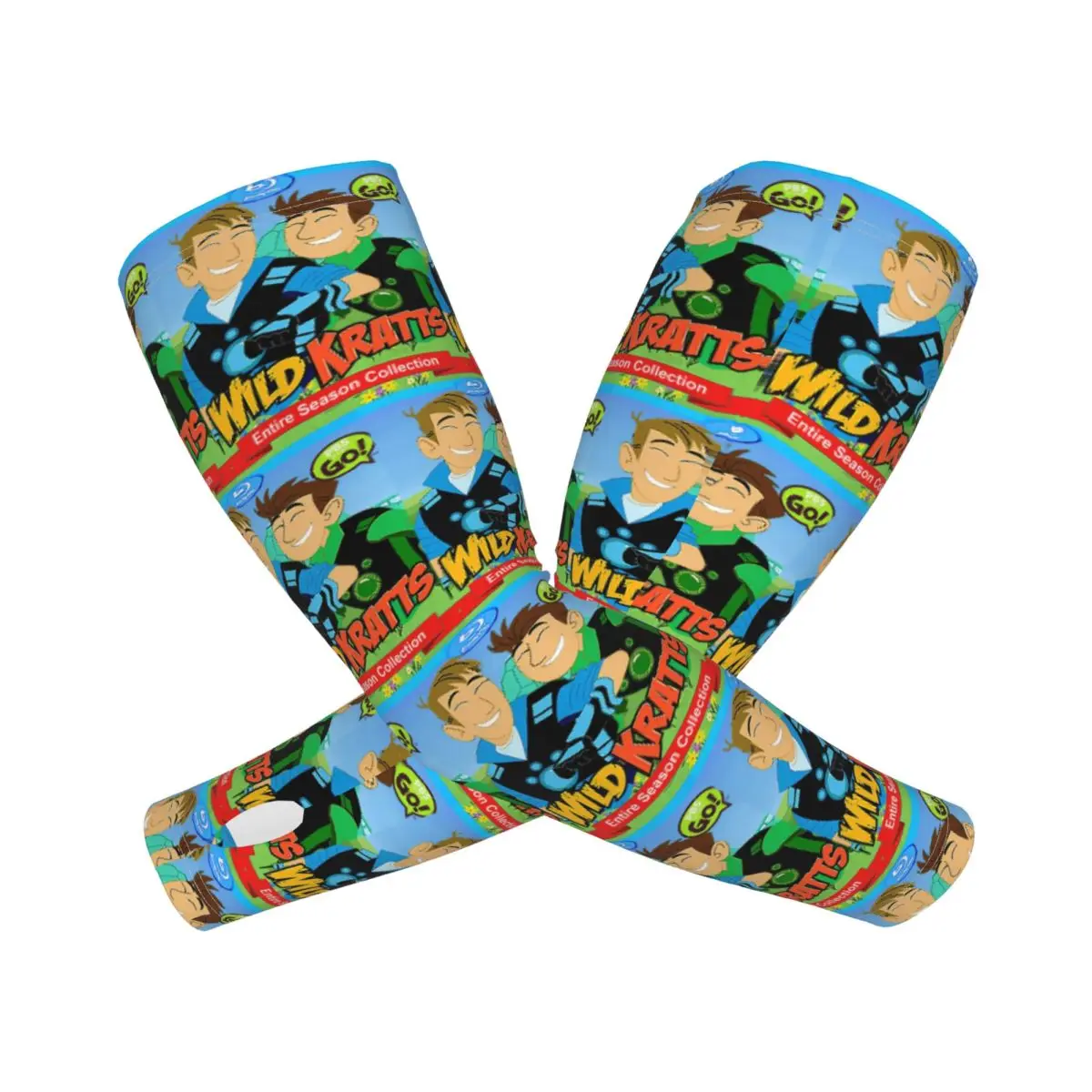 Pattern Logo Wild Kratts (16) Outdoor Arm Sleeves Sun UV Protection Cover Summer Ice Silk Cycling Tattoo Sleeves