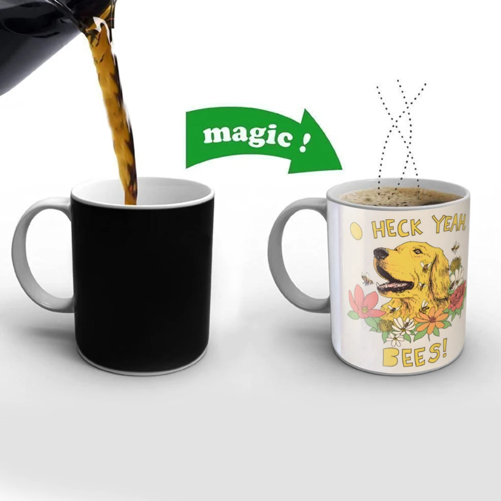 

Spicy Dog Treats Creativity Change Color Chang mug Ceramic mug Hot Coffee Cup Breakfast Cup Mug Friend Gift