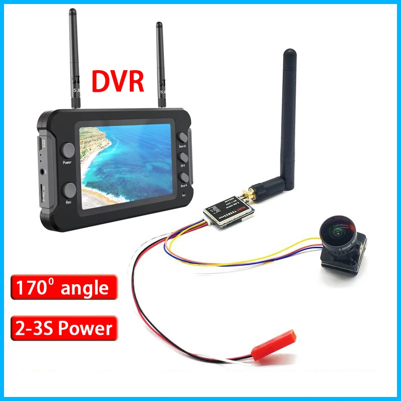 5.8G FPV Monitor with DVR 40CH 4.3 Inch LCD Display with 5.8G 40CH 600mW Transmitter Starlight HDR OSD 1200TVL fpv camera for RC