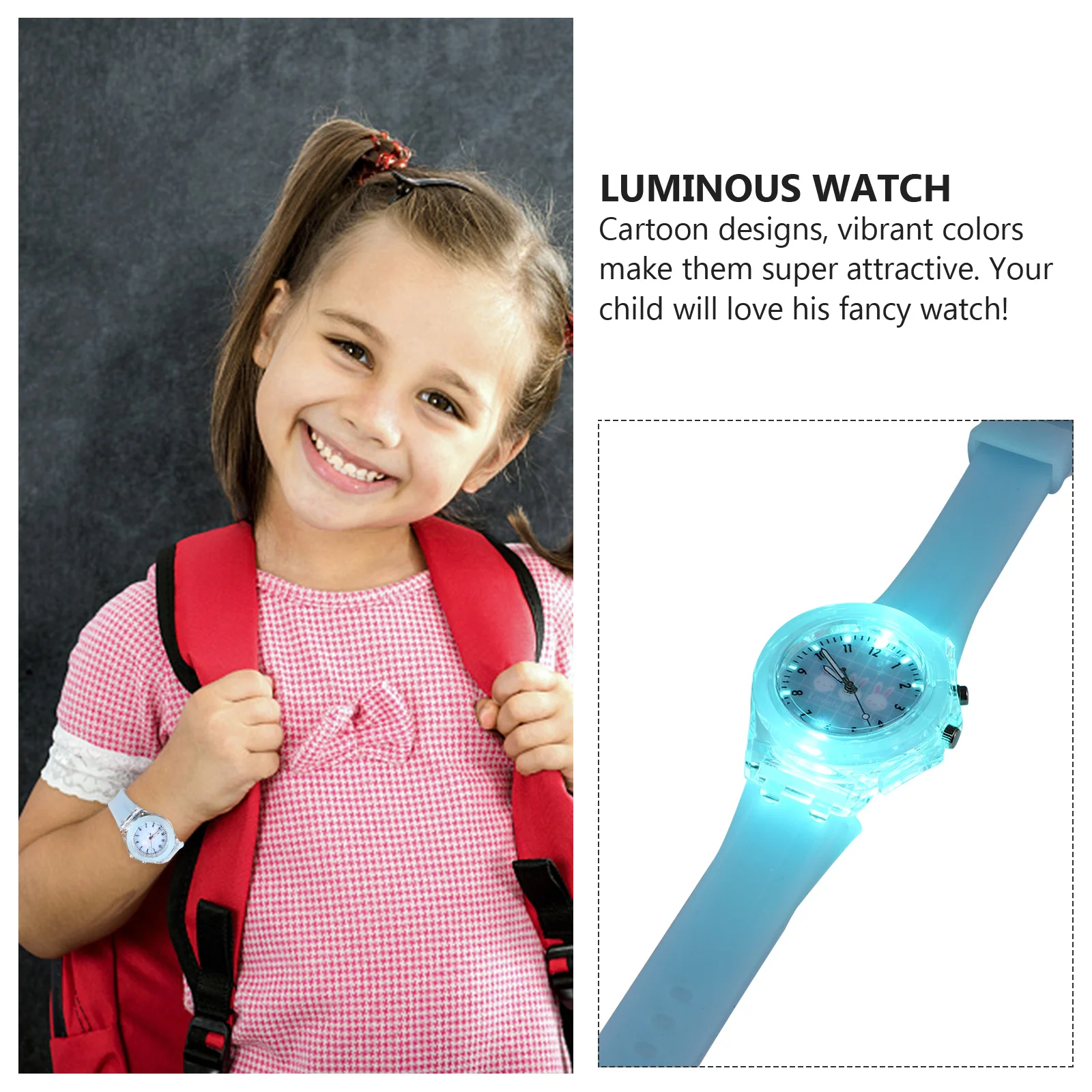 ساعة مضيئة من السيليكون الكرتوني تتوهج في الظلام لهدية حفلة عيد الميلاد وعيد الميلاد #1