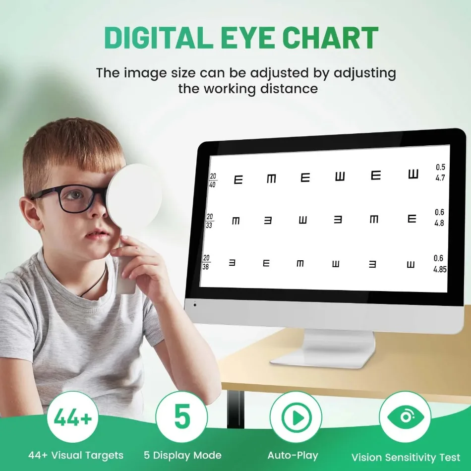 Aist 21.5 Inch LCD Digital Visual Acuity Chart Optical Testing Monitor Eye Testing Chart Optotype Display