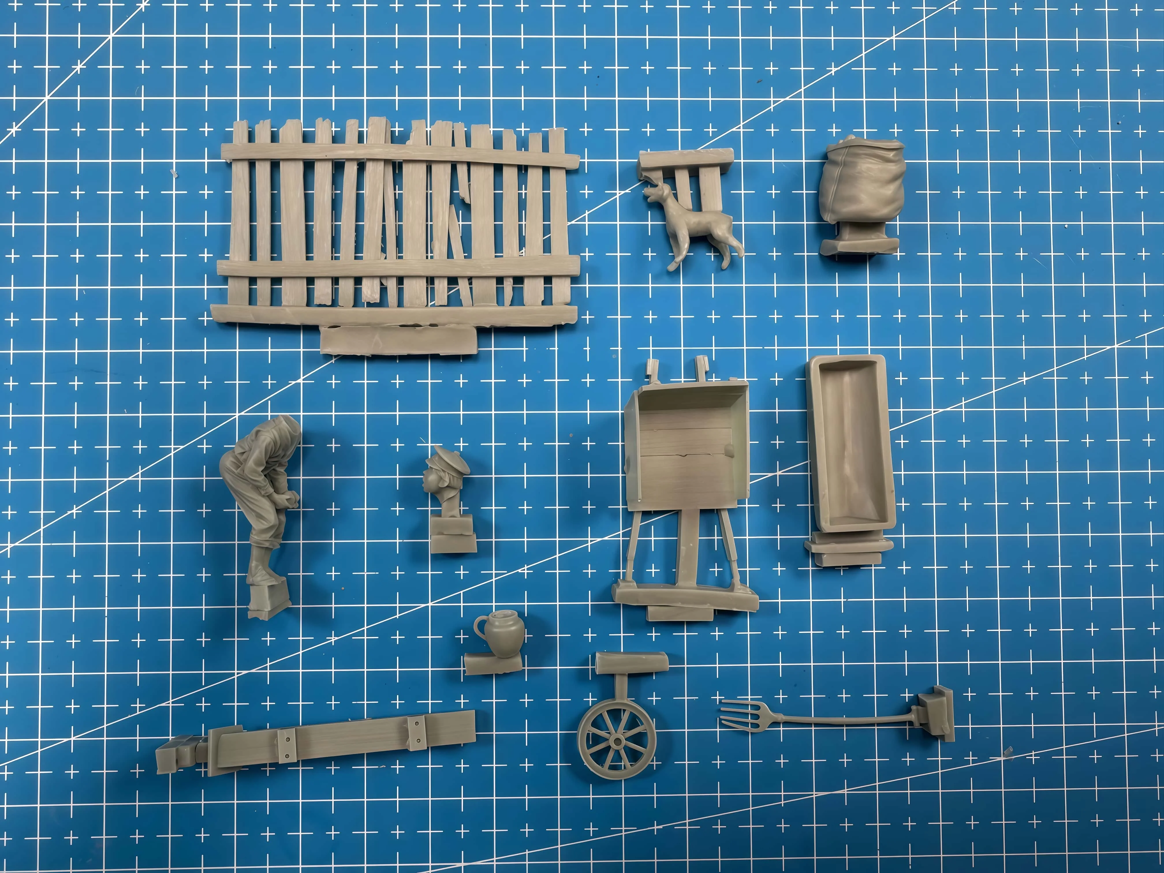 

1:35 Die Casting Resin Model Assembly Kit, GK, A Little Boy Playing, Unpainted, Needs To Be Assembled