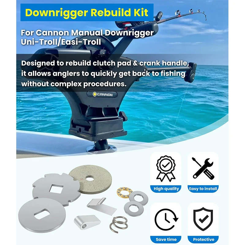 Downrigger Uni-Troll/Easi-Troll Rebuild Kit for Cannon Manual Downrigger Maintenance Kit, for Clutch Maintenance and Repair