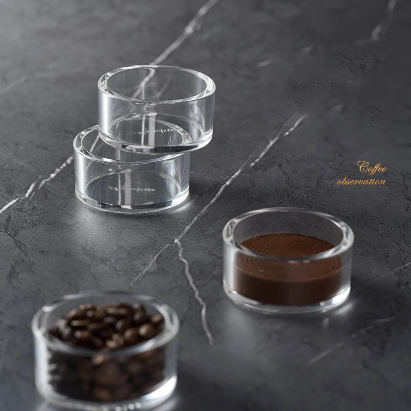 58.35MM Transparent Coffee Powder Bowl Observation Test Powder Press/Powder Dispenser Display Bowl Coffee Accessories