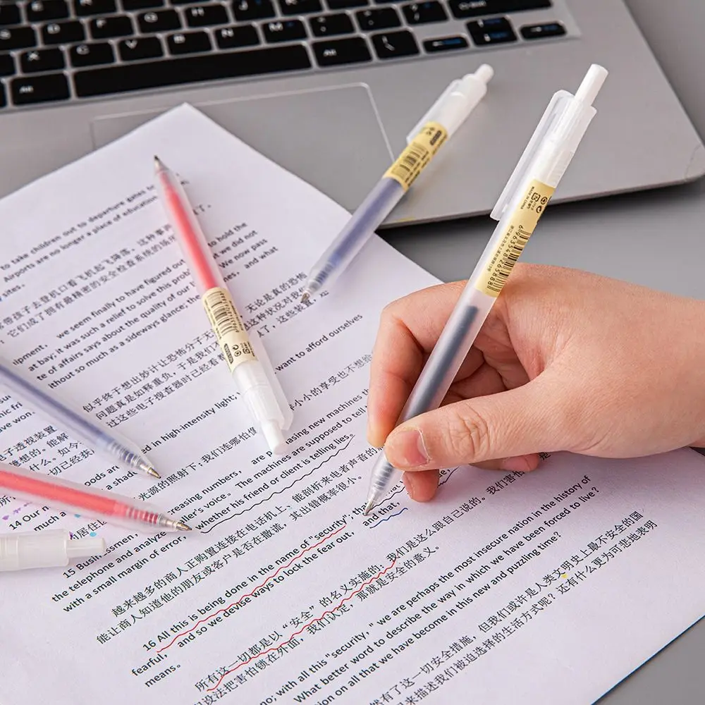 0.5mm Black/Blue/Red Quick-drying Neutral Pen Student Test Ballpoint Pen Ink Press Gel Pen Office Signature Pens Writing Tool