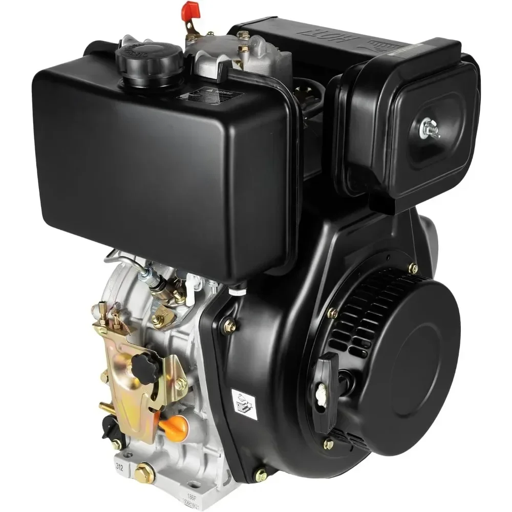 

4-тактный дизельный двигатель мощностью 10 л.с., одноцилиндровый дизельный двигатель с воздушным охлаждением, 418 куб.см, дизельный двигатель с вертикальным валом, газовый двигатель