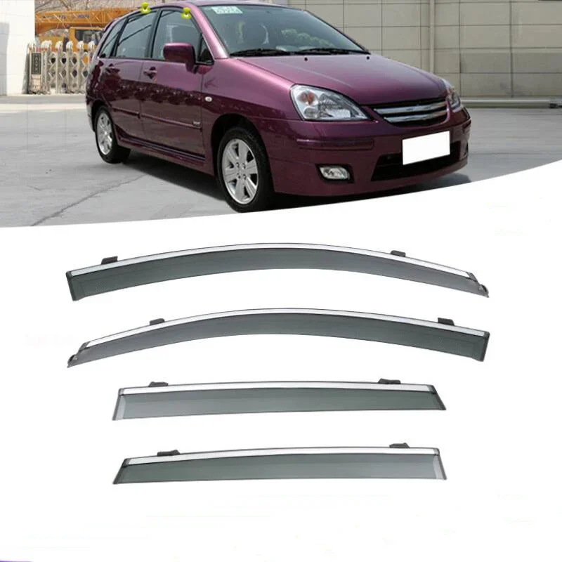 Window Visor Rain Guard Side Window Deflector Weather Shield For Suzuki Liana Baleno Aerio 2001 2002 2003 2004 2005 2006 - 2023