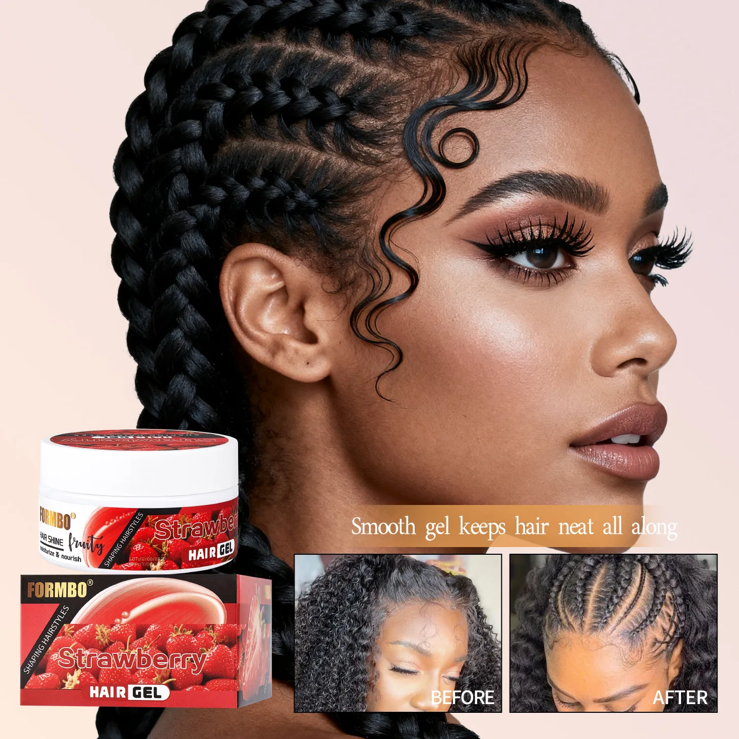 

Fruit Gel Hair Styling Spray - Long-Lasting Hold Hair Gel for Women & Men, Salon-Grade Hair Styling Products Wholesale