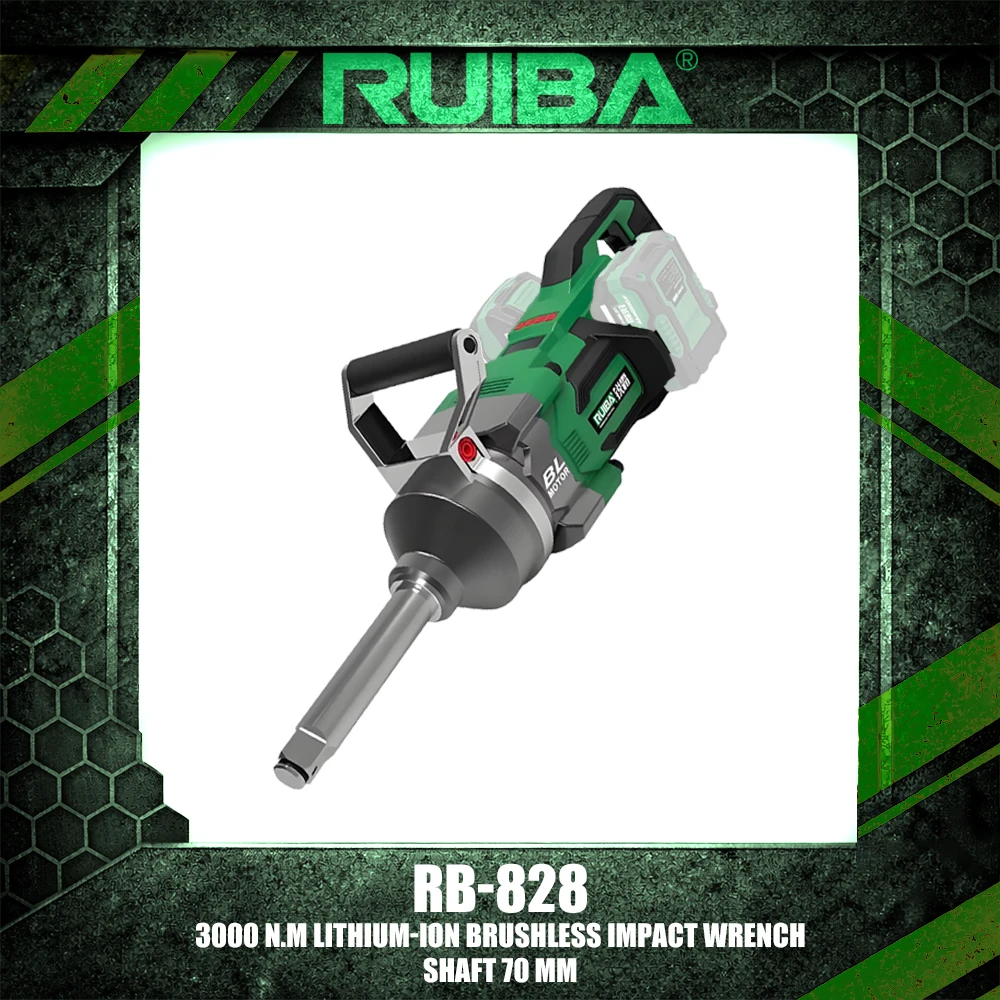 RUIBA RB-828/RB-828A 3000 N.m Lithium-Ion Brushless Impact Wrench Power Tools High-Torque Heavy-Duty Wrenches Auto Repair Tools