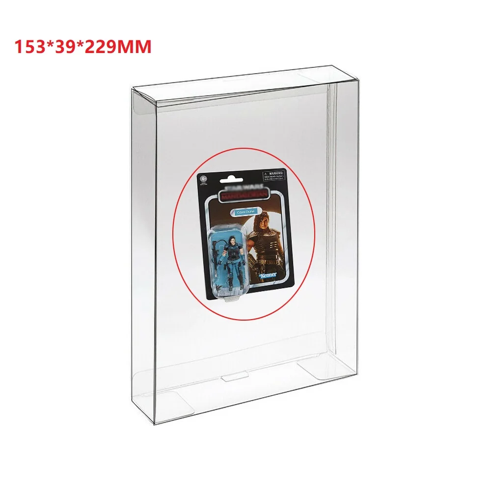 Ruitroliker 10Pcs Protector Case Clear Plastic Protective Box Sleeve Display Box for for Star Wars Black Series 3.75 Inch Figure