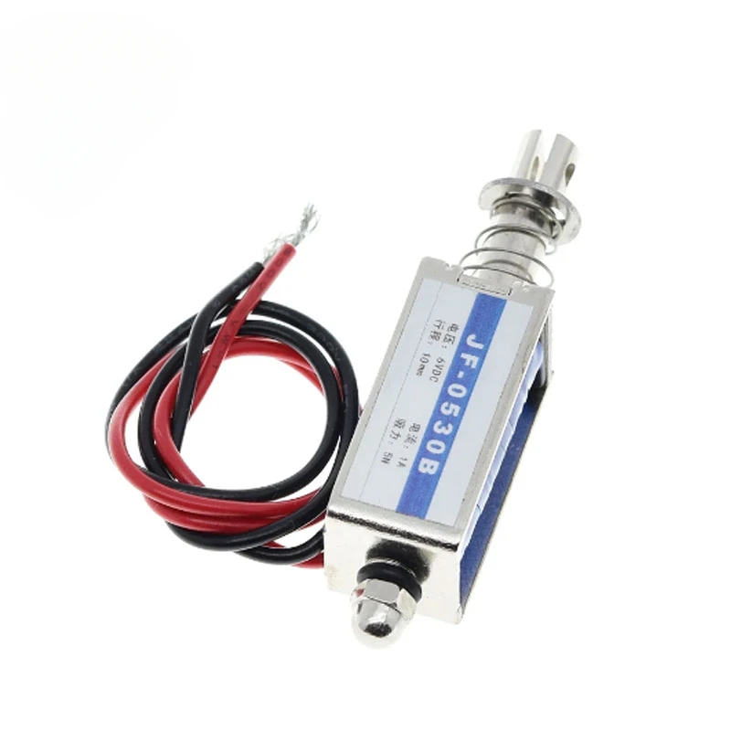 JF-0530B DC 6V 12V 24V Push&Pull type Open Frame Electromagnet keeping Force 5N travel 10mm Linear Solenoid