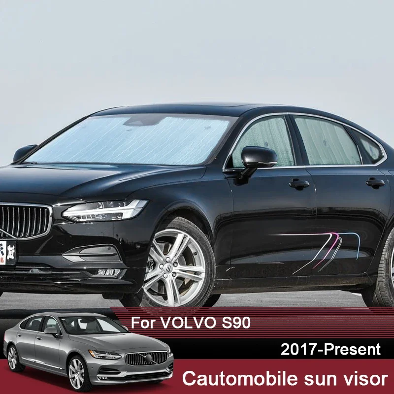 

Автомобильные солнцезащитные козырьки, защита от ультрафиолета для Volvo S90 2017-2025, оконная занавеска, солнцезащитный козырек, лобовое стекло, внутренние автоаксессуары