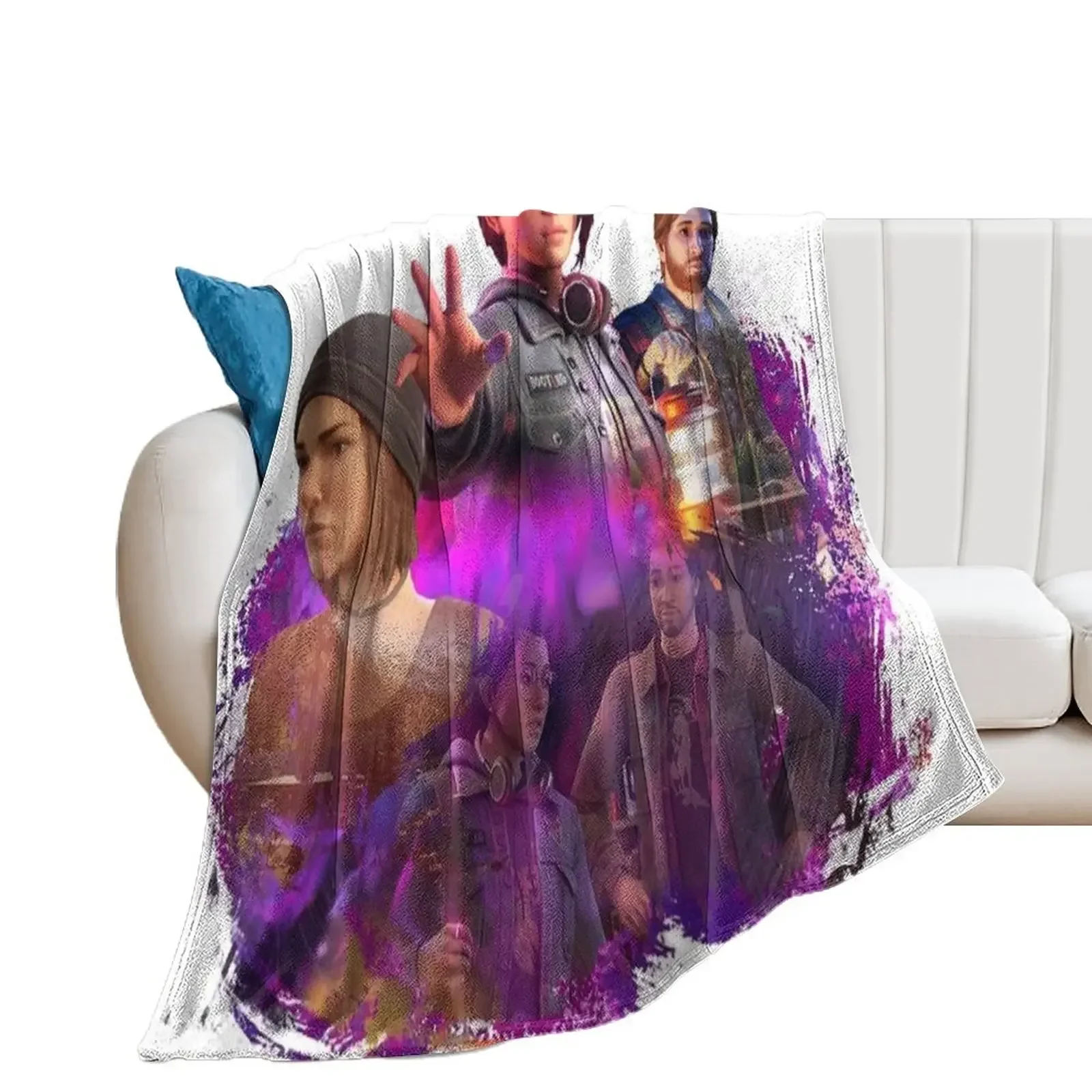 

Life is strange True colors Throw Blanket Blankets Sofas Of Decoration Cute Plaid Thins Soft Big Blankets