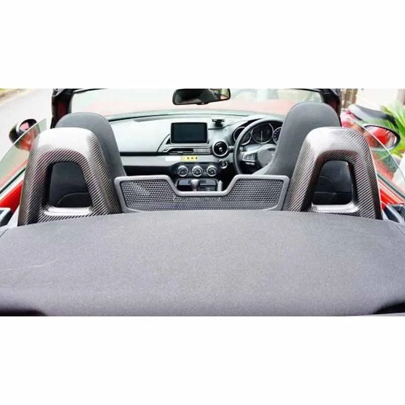 Carbon Fiber Seat Roll Over Headrest Cover Trim fit for Mazda MX-5 Miata ND 2016+