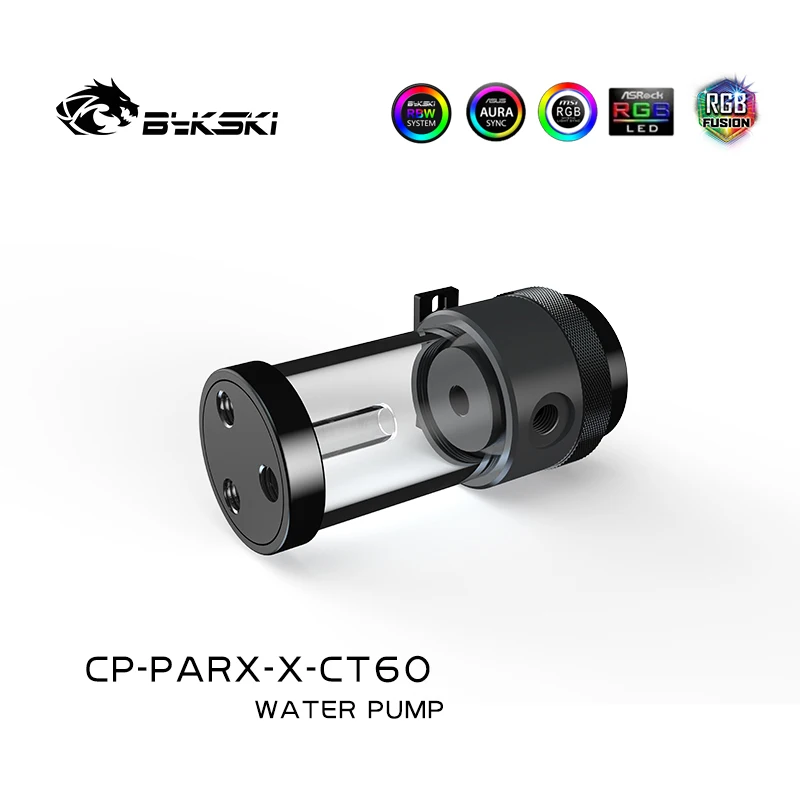 Bykski AIO DDC Pump Reservoir Combo Max Flow Lift 3 Meters 330L/H Cylinder Water Tank Total Length 100/150/200mm CP-PARX-X-CT60