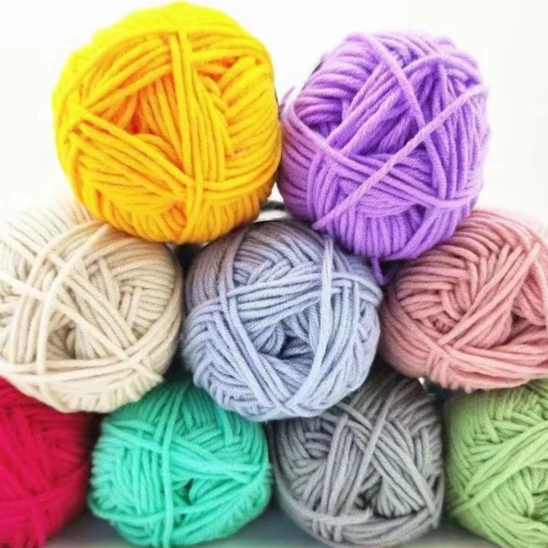 5Ply 50G Colourful Milk Cotton Yarn Soft Yarn for Hand Knitting for Chunky Knitting and Crochet Projects Braided Yarn Wholesale