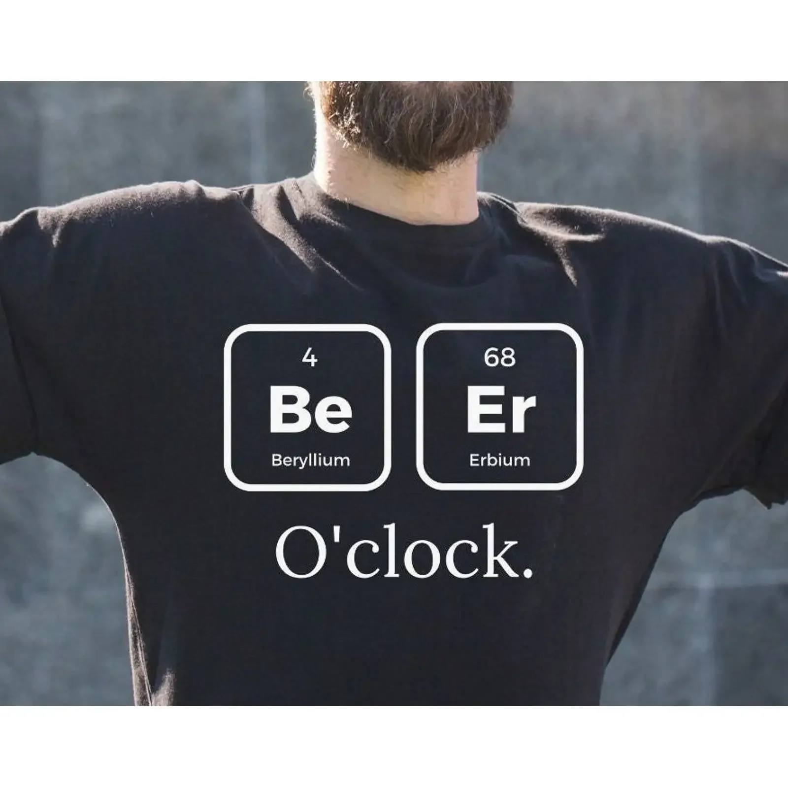 Funny Beer O'Clock Periodic Table Elements T Shirt Chemistry Humor Drinking for Lovers Stag Do Birthday Holiday vintage Washed