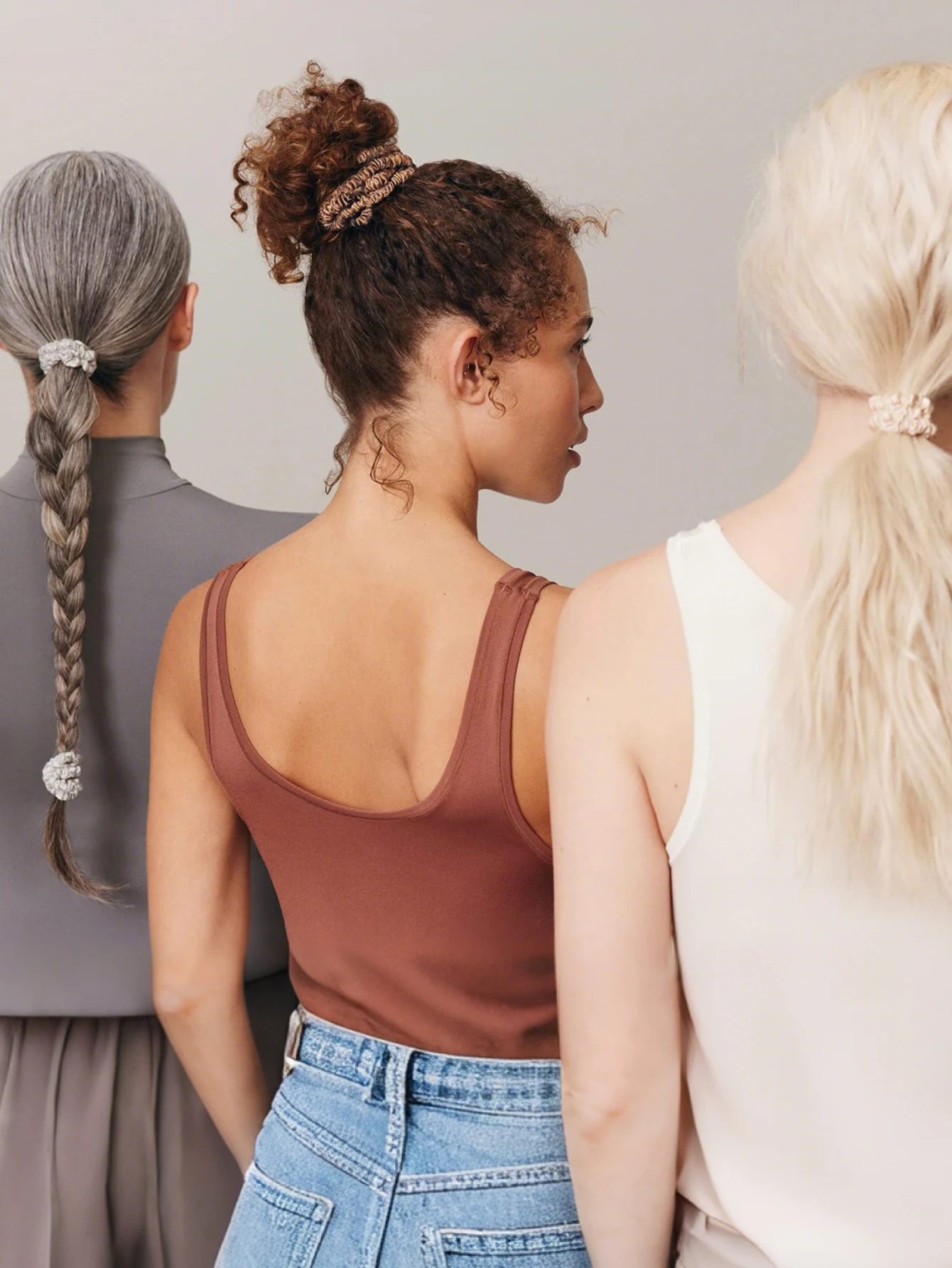 

100% Natural Silk Hair Ties High Quality Hair Scrunchies Women Big Hairbands Hair Accessories 3/2PCS Set