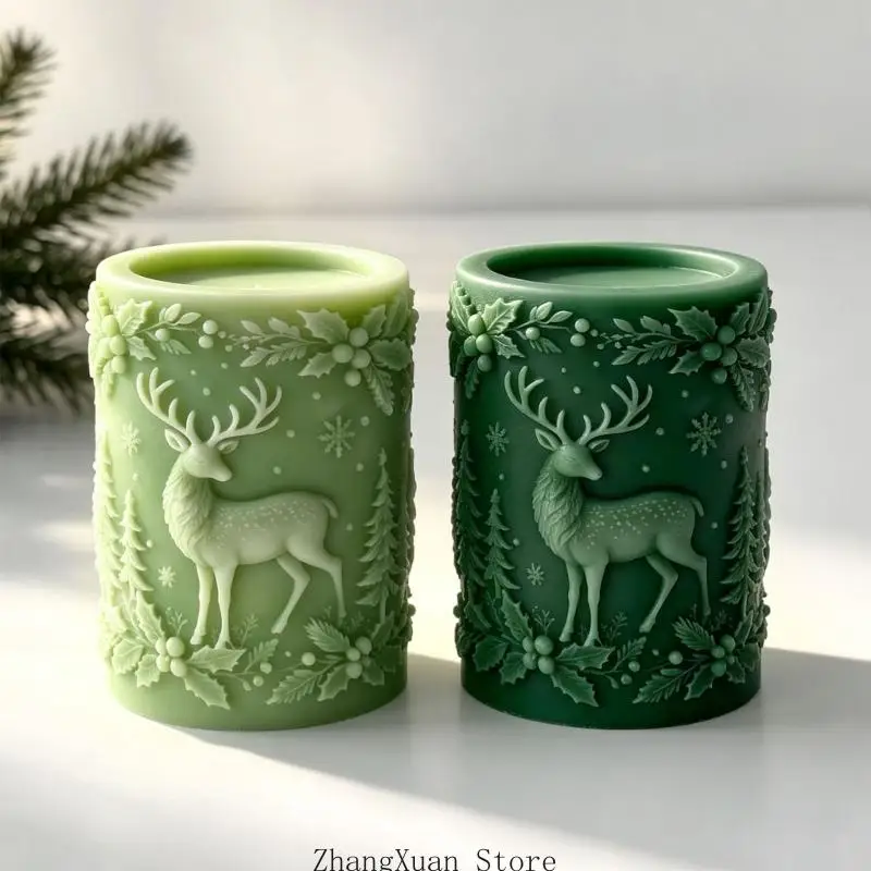 Weihnachts-Hirsch-Kerzenform für DIY-Winterpräsentation und Kerzenherstellung 3XUF – Detail 3