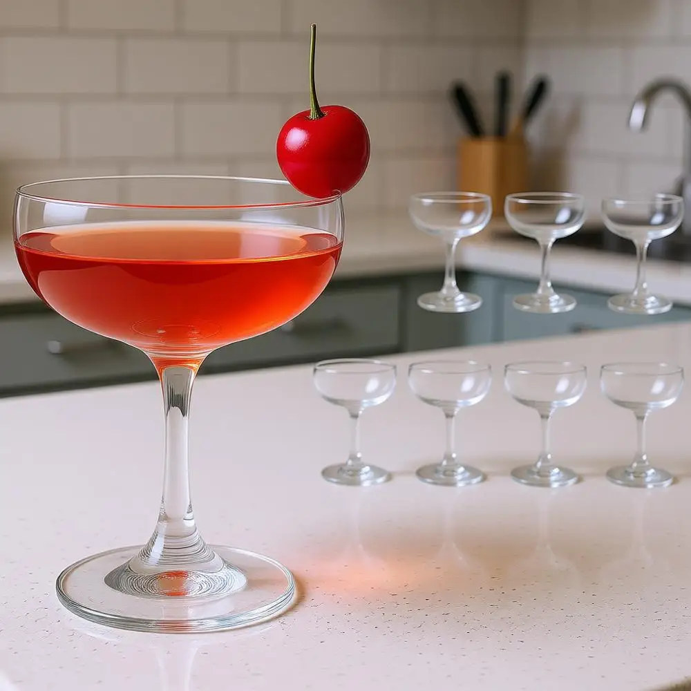 

Champagne and Cocktail Glasses Daiquiri Glasses Set of 12 for Drinking, Parties, and Bars, 7 oz
