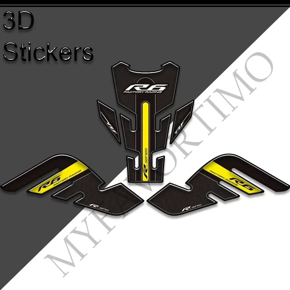 Untuk YAMAHA YZF-R6 YZF R6 YZFR6 2017-2022 stiker motor bantalan tangki pelindung pegangan samping Kit minyak bahan bakar Gas lutut