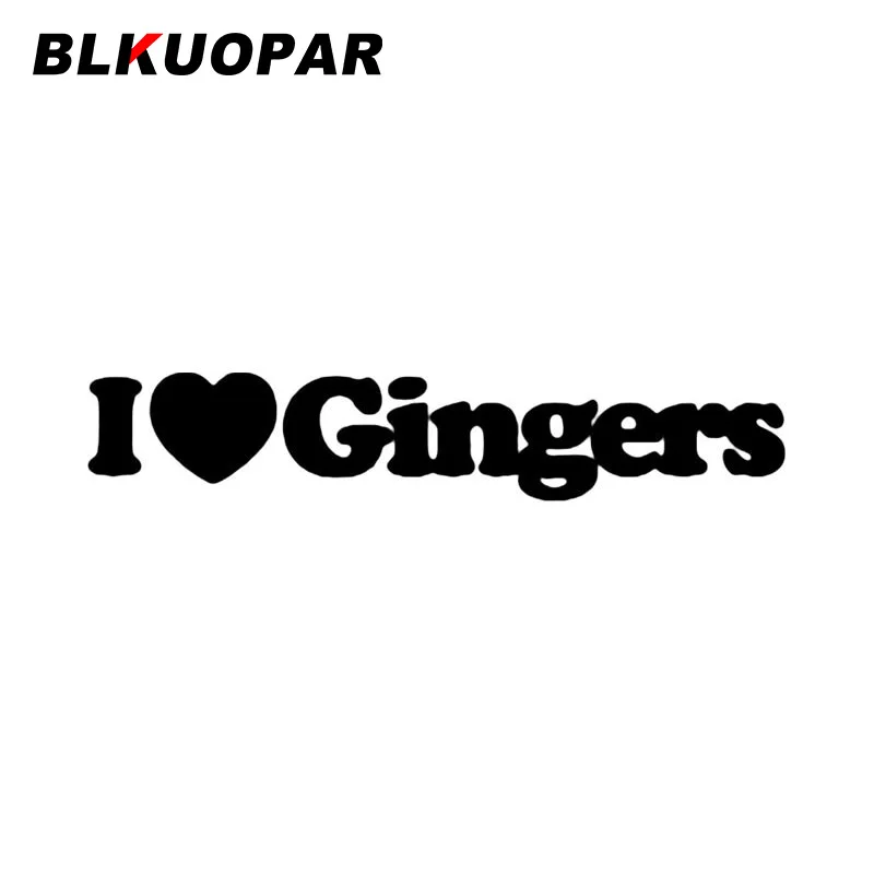 BLKUOPAR I Love Gingers Text Word Car Stickers Scratch-Proof Graphics Decal Laptop Bumper Motorcycle Caravan Car Door Protector