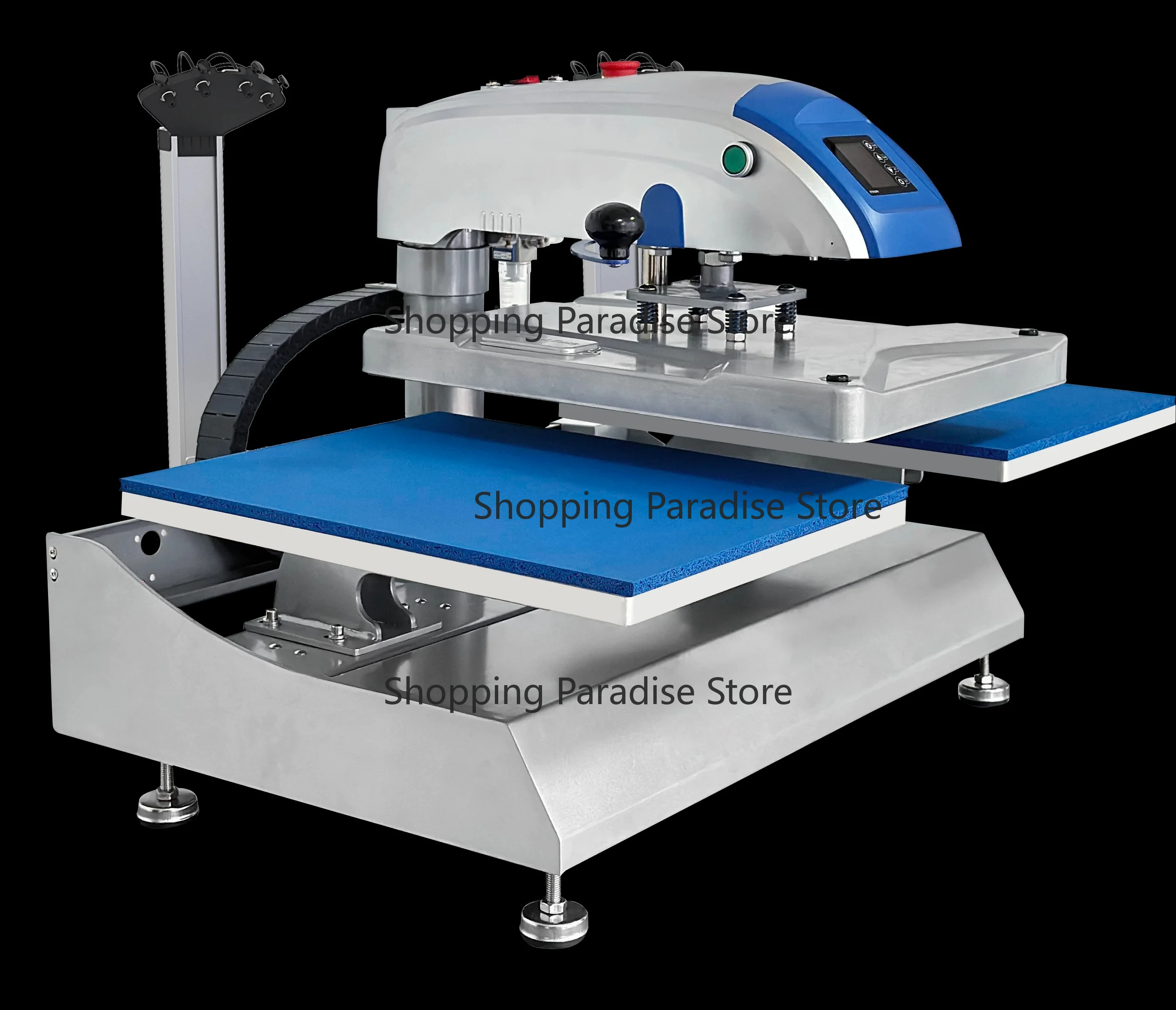 Pneumatic t Shirt Printing Machine Automatic Operate 40x50cm for Heat Press With Laser Alignment
