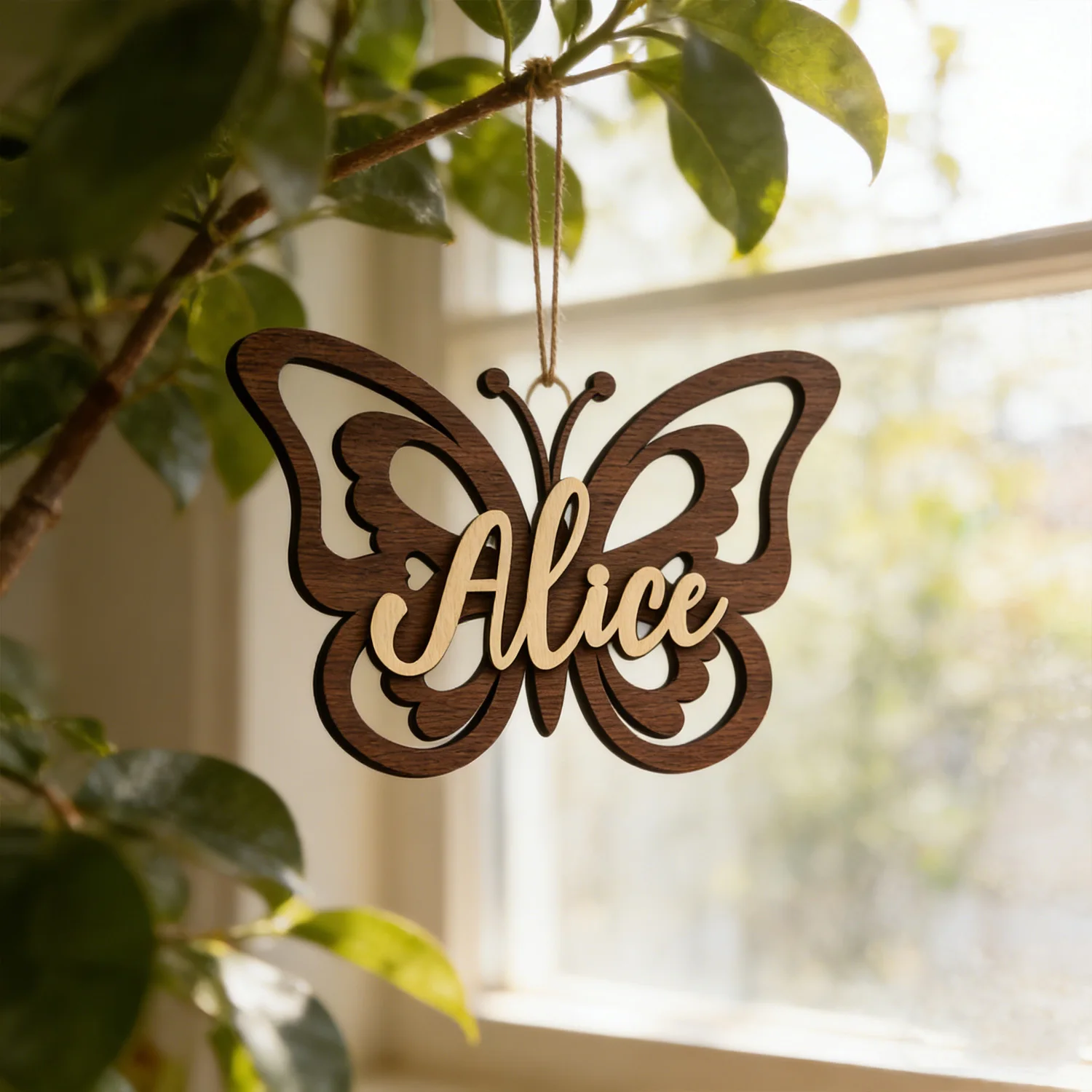 1pc double layered wooden butterfly custom decoration plaque,custom content, indoor and outdoor home decoration, door decoration