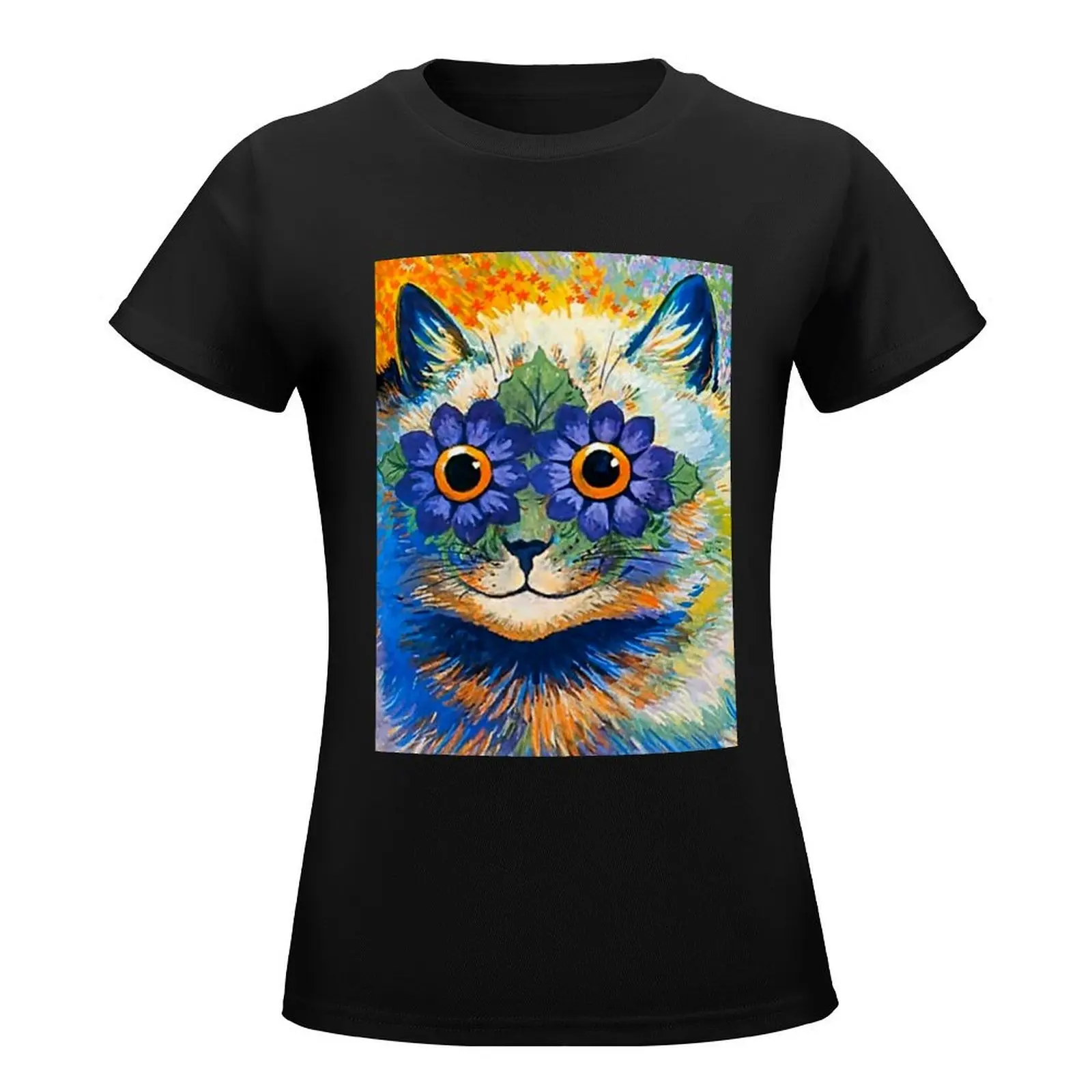 “Cat With Blue Petals” by Louis Wain T-Shirt cute clothes cute tops aesthetic clothes tops clothes for woman
