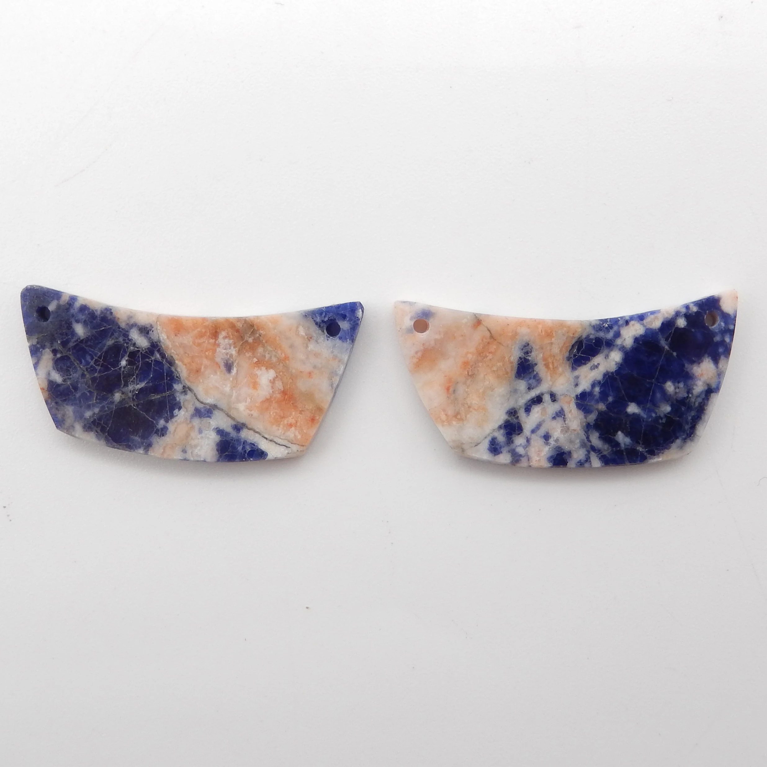 

Natural African Sodalite Double Holes Earrings Beads For Jewelry Making , Fashion DIY Earring Semiprecious Stone Jewelry Earring