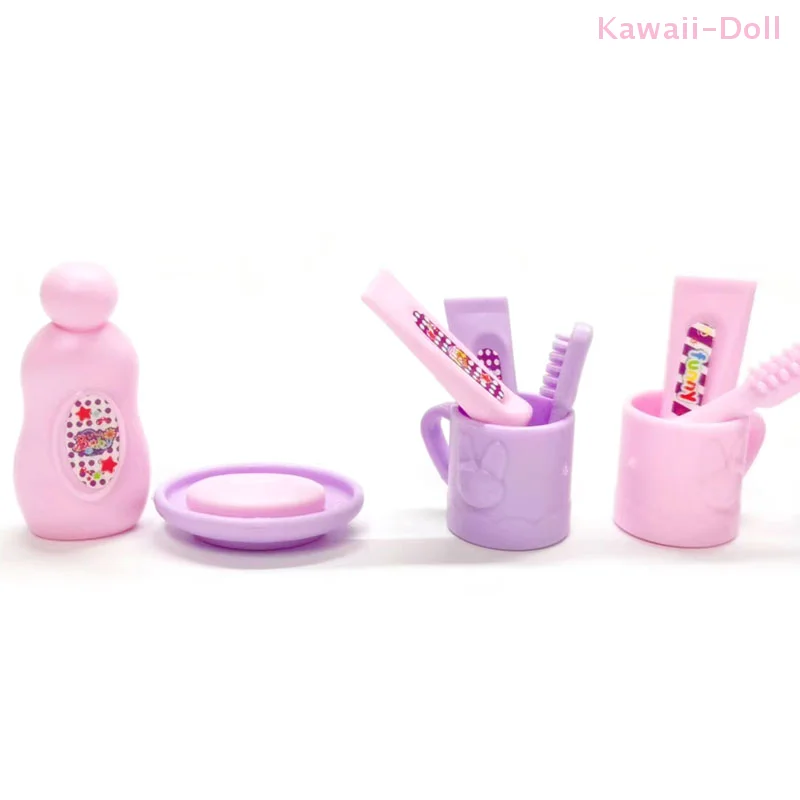 13 pçs 1:12 pasta de dente escova de dentes shampoo loção de chuveiro pente espelho sabão casa de bonecas em miniatura suprimentos de banheiro
