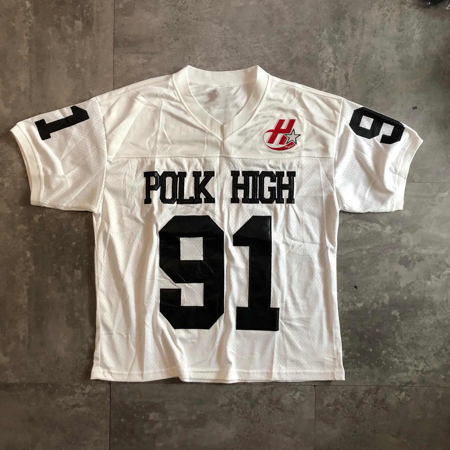 

Oversized Men's T-shirt，Polk High American Football Jersey , Married With Children，Women Mesh t shirt, Y2K Short Sleeve Tee